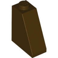 Lego kostka (kostička) 2x1x2 sklon (šikmá) 65°, tmavě hnědá (4624089)